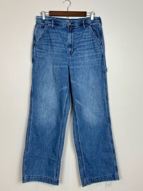 AE77 Jeans Women 30S Blue Premium Stovepipe Carpenter Vintage Inspired‎ Workwear